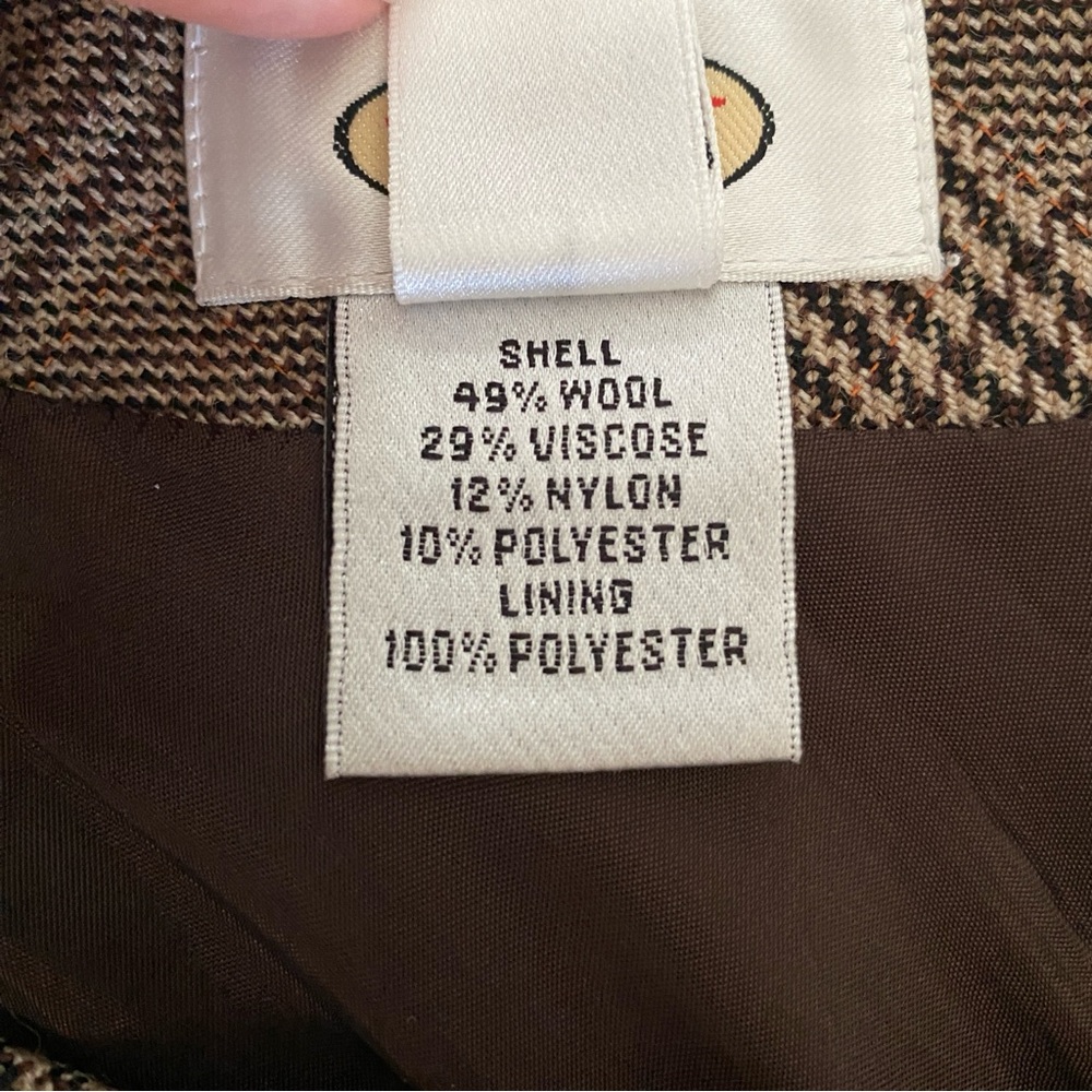 Talbots Wool Plaid Maxi Skirt Womens 10 Brown Check Preppy Academia Class A-Line - Picture 6 of 6